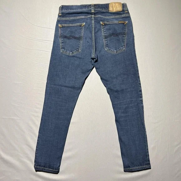 Nudie Jeans Tight Terry Jeans Rinse Twill Mens 31x26 Blue Slim Fit Pants - Picture 2 of 16